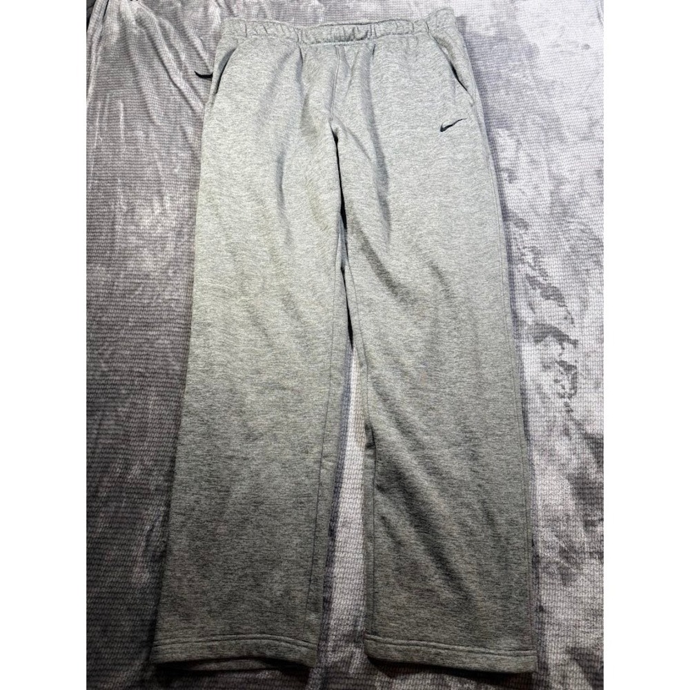 Nike Therma-FIT Mens XXL Gray Fleece Sweatpants Straight Joggers‎ Warmup 38X33.